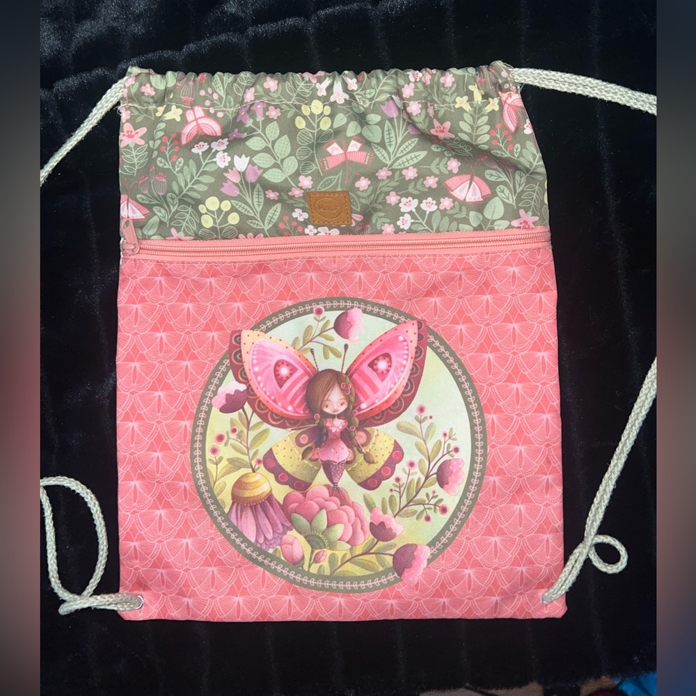 Pink Fairy Drawstring Bag